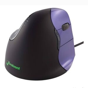 Evoluent VerticalMouse 4 - Black and Purple